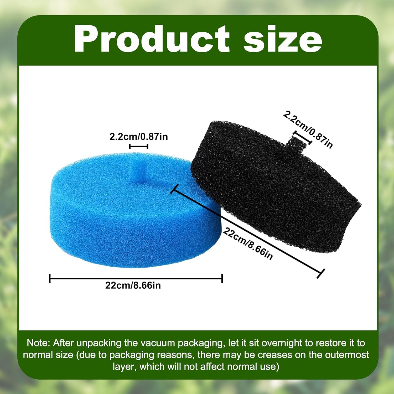 4Pcs Coarse and Fine Filter for 871980012549, Blue and Black Pond Replacement Filter Pads for Outdoor Ponds Qfp900 Qfp1250Uv image number 5