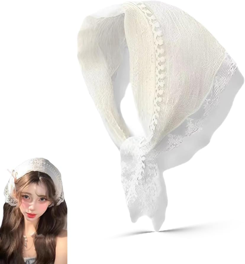 Boho Hair Scraf Headband Bandana Nonslip Headscraf Pretied Head Scarf for Women Girls Thick Thin Hair Decorations for Braids Shawls Hair Bandana Headbands for Girls Women Boho Accessories Headpiece image number 4