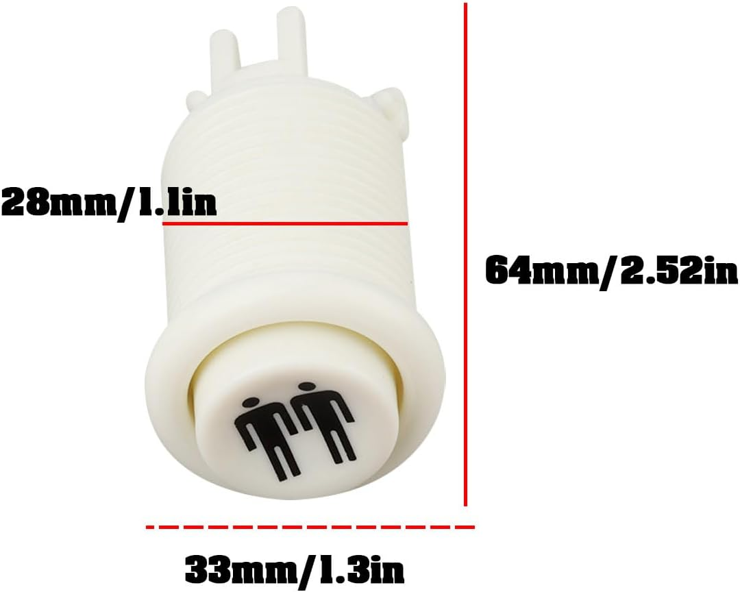 VGOL 2-Piece Arcade Game Start Button 1P 2P Player Push Button with Microswitch