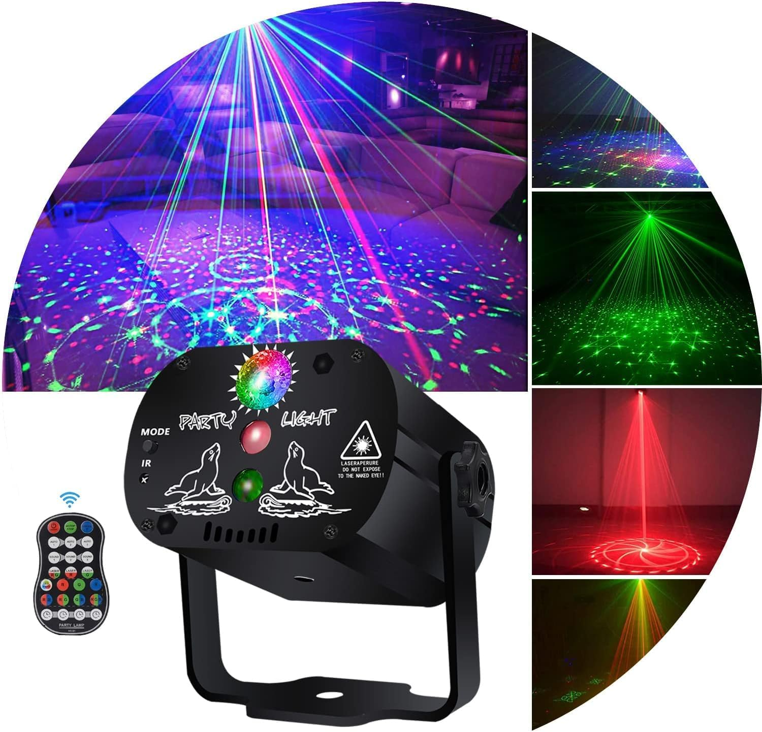 LED Party Lights Sound Activated for Xmas Bar Halloween Decorations Karaoke Pub KTV Dance Gift Birthday Wedding image number 5