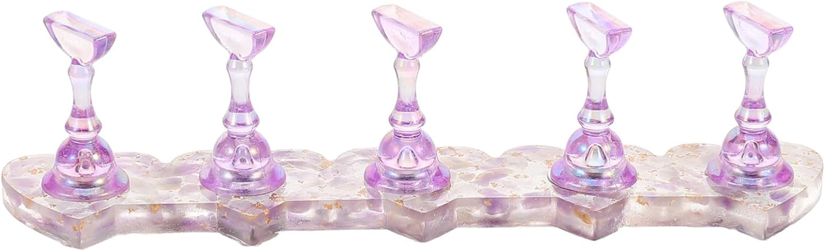 BIUDECO Iridescent Nail Practice Stand Portable Manicure Training Kit for Beginners Lightweight Fake Nail Holder for Home and Teaching image number 6