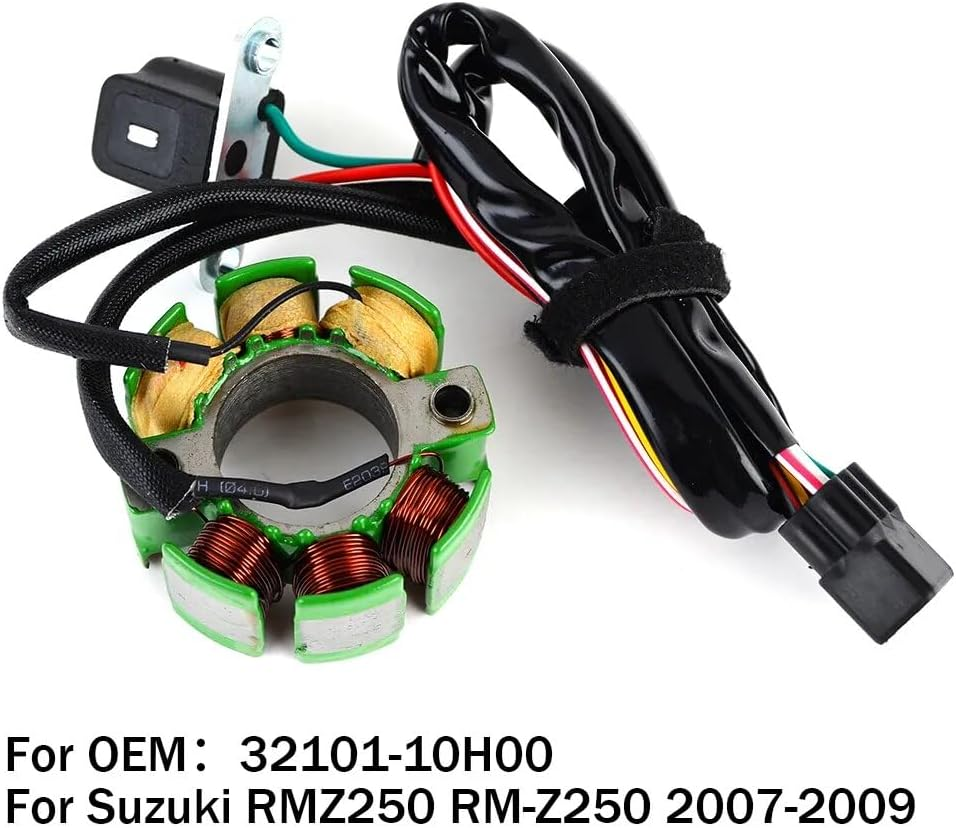 LOTFI Motorcycle Magneto Generator Stator Coil Fit for Suzuki RMZ250 RMZ 250 RM Z250 2007 2008 2009 Engine Parts OEM 32101-10H00 image number 1