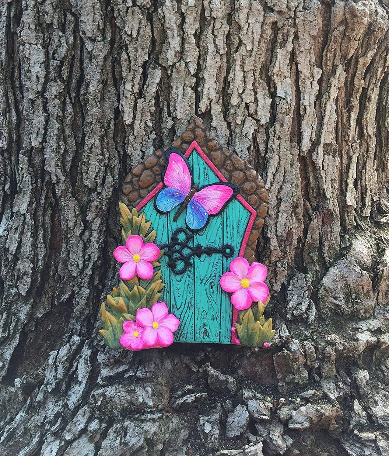 Glitzglam Miniature Butterfly Fairy Door for the Enchanted Garden Fairies and Gnomes. a Fairy and Lawn Gnome Garden Accessory image number 3