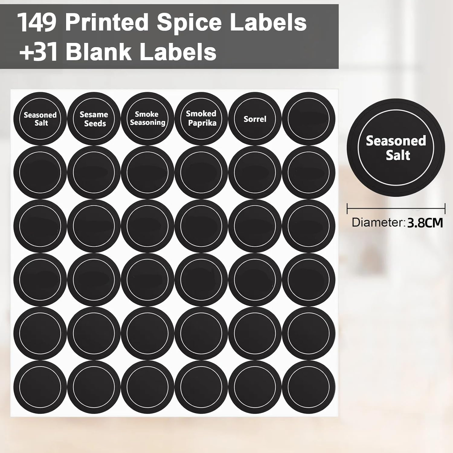 36Pcs Glass Spice Jars Bottles with Bamboo Lid, Square Seasoning Containers Spices Organizer Small Items Storage Organization for Spice Rack, Cabinet, Drawer, with Shaker Lids, 120Ml