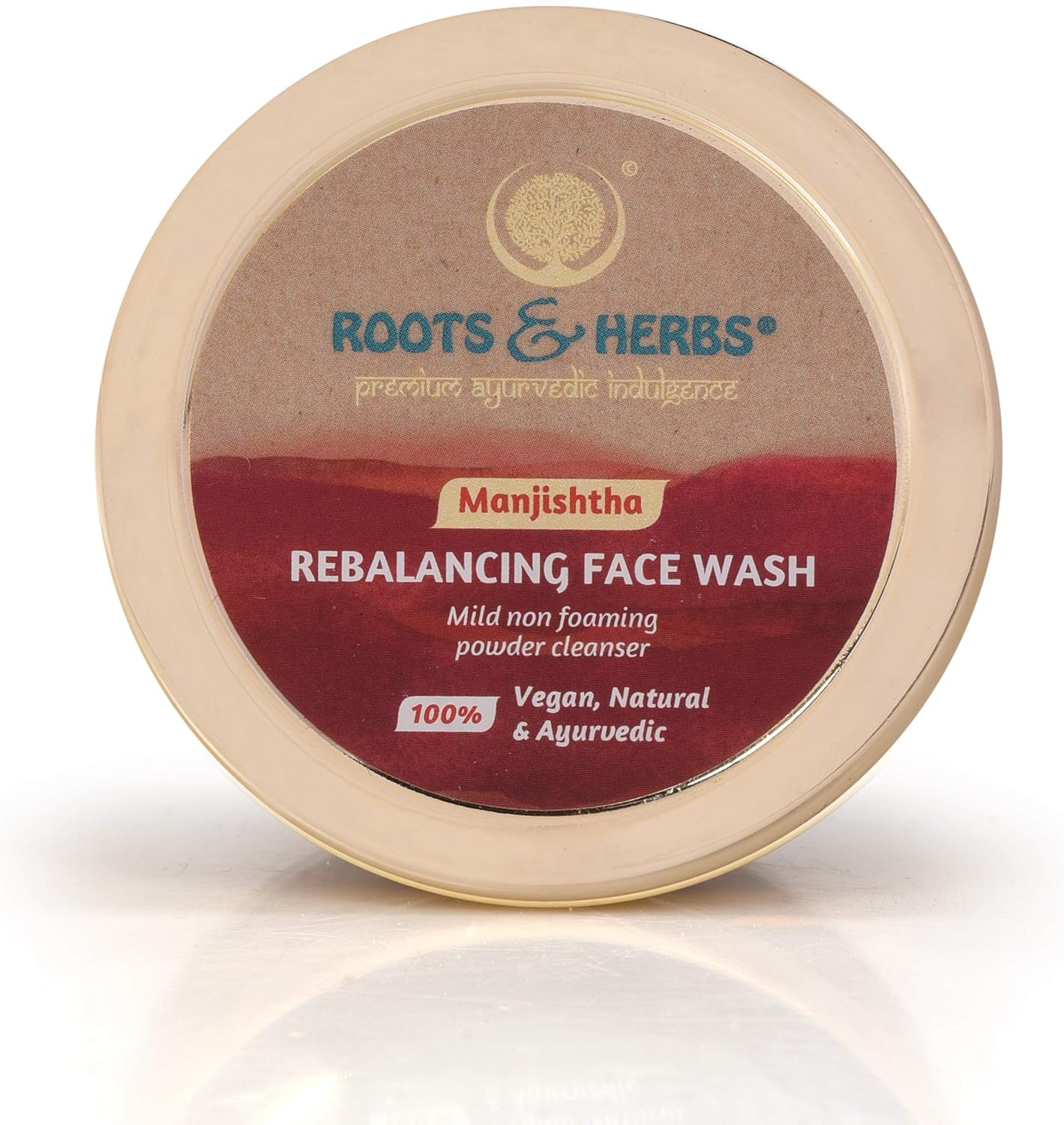 ROOTS and HERBS Ayurvedic Face Wash Natural Treatment 100% Vegan No Paraben Manjistha Face Wash for Man and Woman, Lep Powder for Oily Skin - 2.11 Oz image number 3