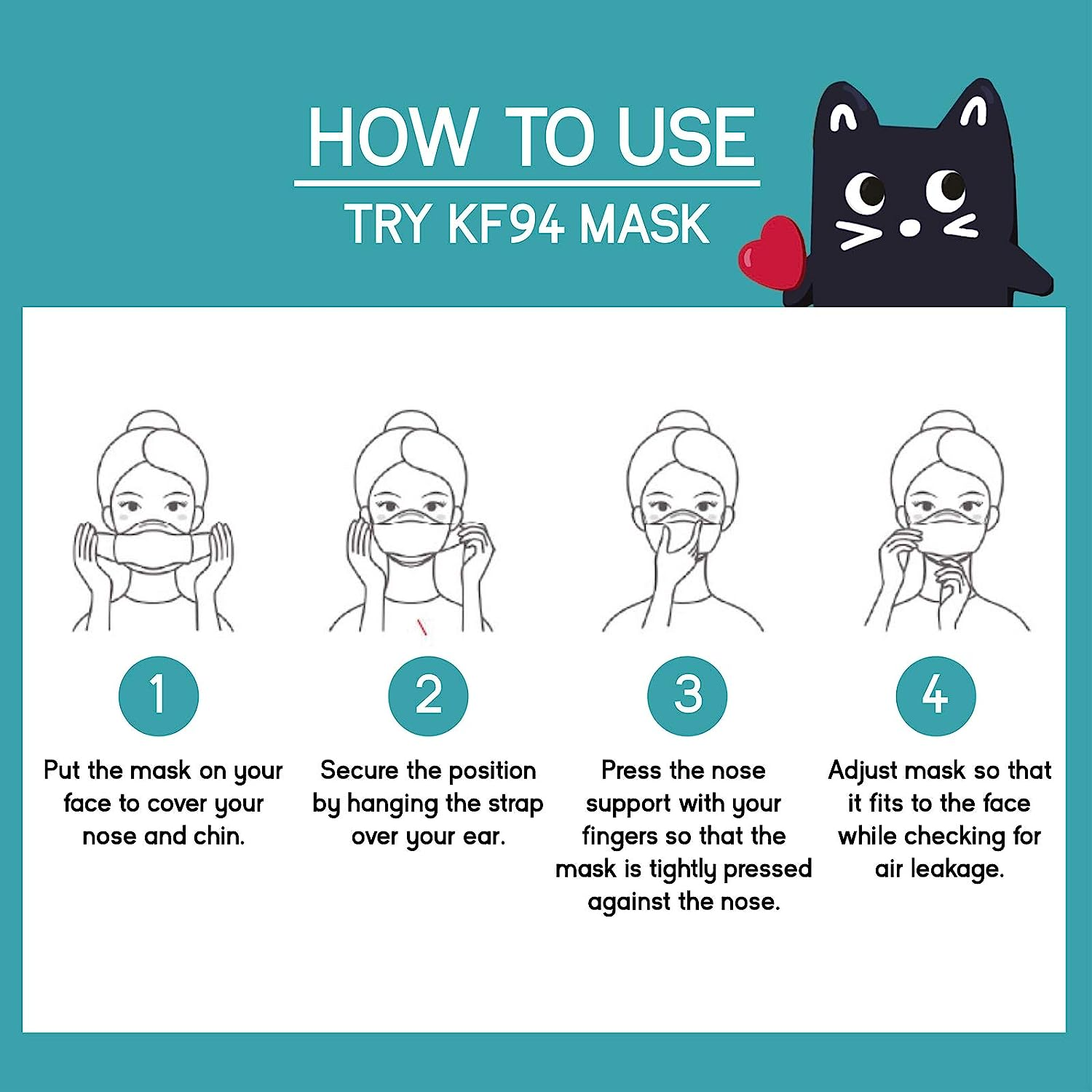 Kf94 Kids Comfortable Mask Made Korea 4-Layer Filters Mask. Individual Pack image number 2