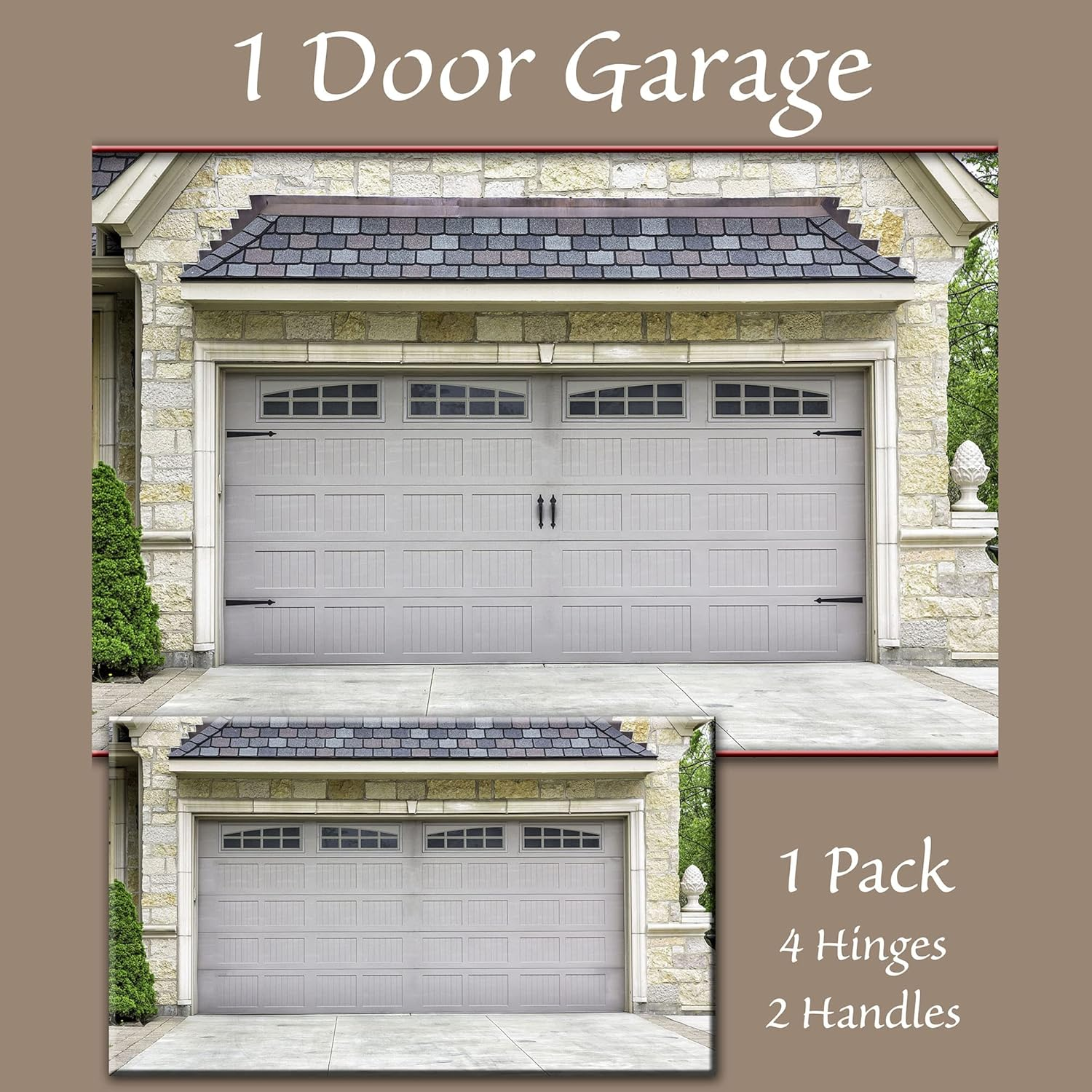 Household Essentials 240 Hinge It Magnetic Decorative Garage Door Accents - Black image number 4