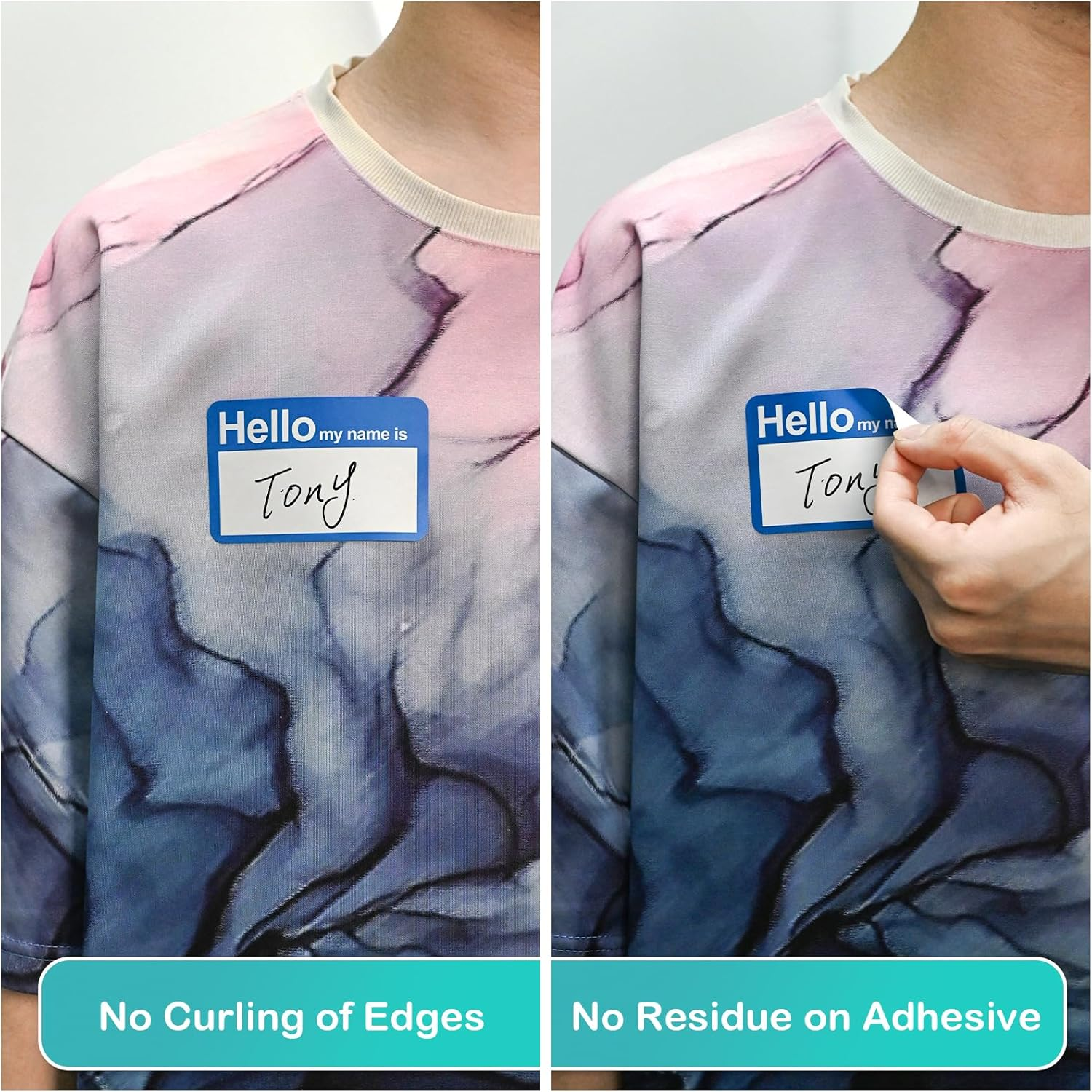 L LIKED Name Tag Stickers - 3.5" X 2.25" Hello My Name Is Labels for School Office Home (Hello - 200 Labels) image number 3