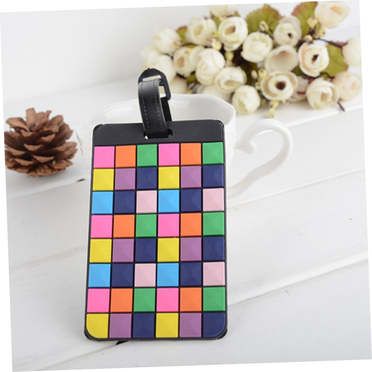 BUTIFULSIC 8Pcs Korean Version Luggage Tag Travel Accessories Baggage Labels Bright PVC Id Tags for Suitcases image number 1