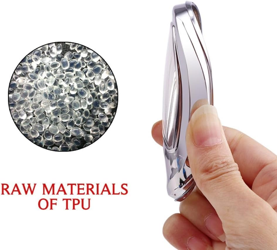 Key Fob Cover Compatible with Chevy Suburban Z71 Silverado 1500 GMC Yukon Denali Sierra 1500 Buick Envision Avenir 2022 2023 2024, 2024 Silverado Sierra 2500HD 3500HD (Blue) - White image number 6