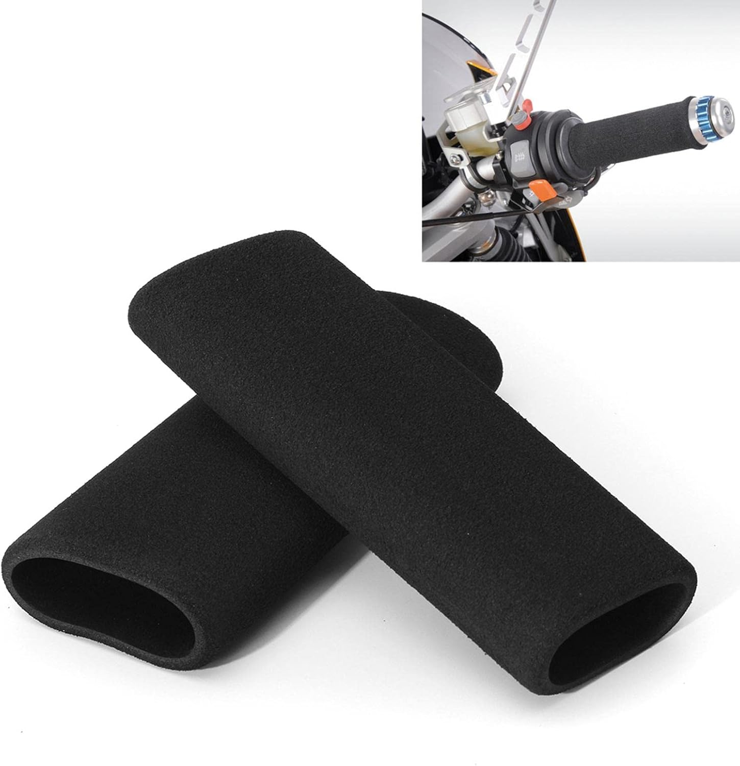 Motorcycle Handlebar Shock | Non-Slip and Anti-Vibration Soft Handlebar Grip | Non-Slip Foam Sponge Comfort Handle Ngumms image number 1