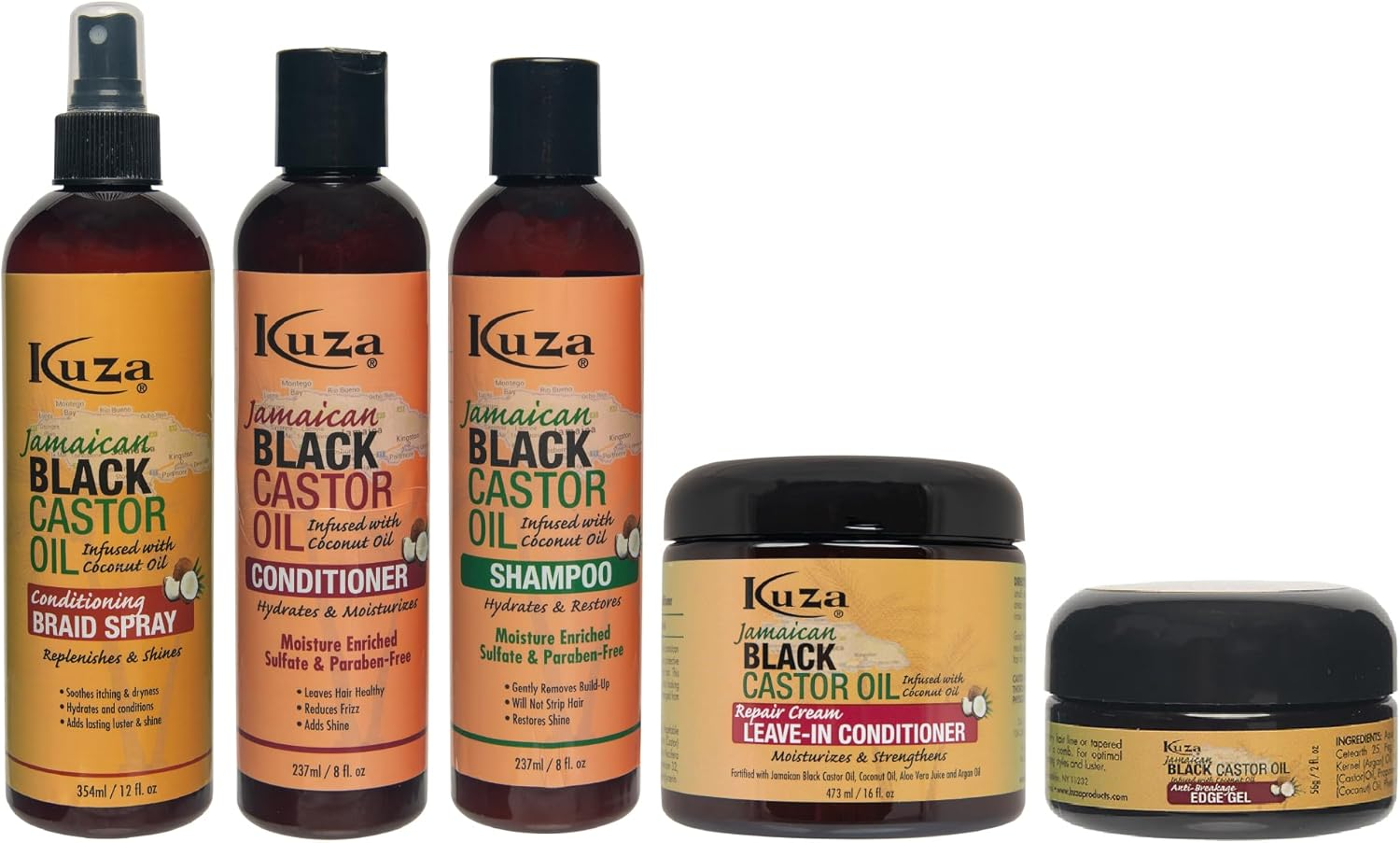 Kuza Naturals Extra Dark Jamaican Black Castor Oil Shampoo by Kuza
