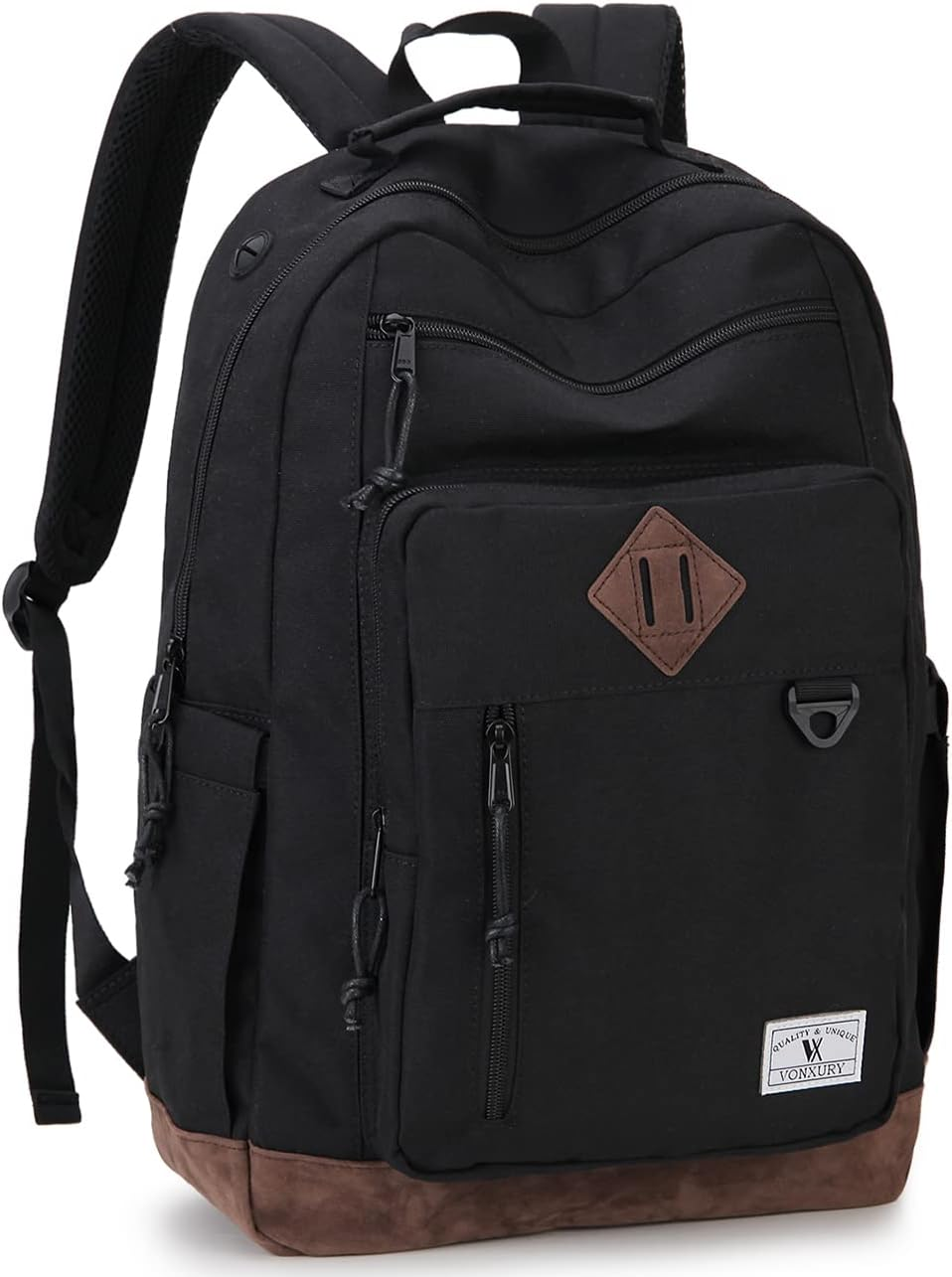 VX VONXURY Backpack for Men Women,Lightweight Bookbag with Mulitiple Pockets,Classical Water Resistant Travel Backpack