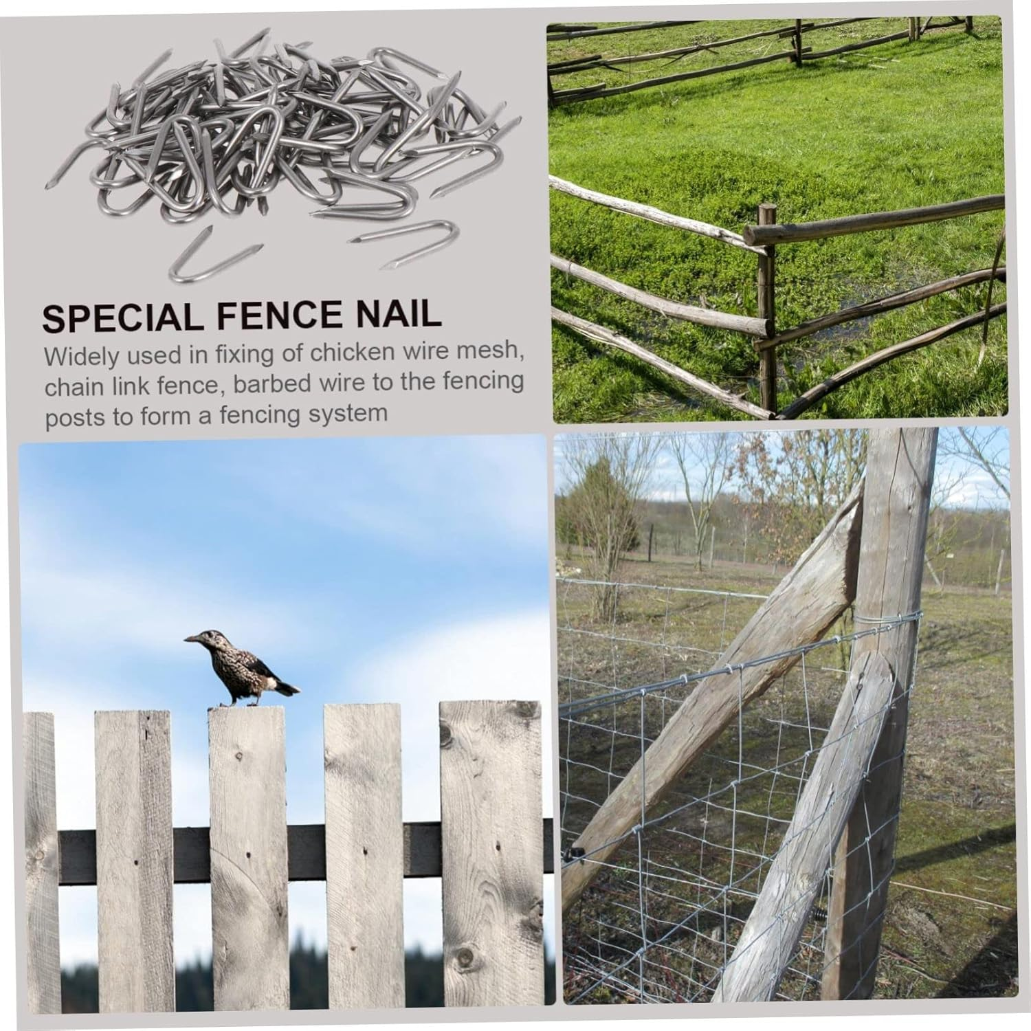 Levemolo 70Pcs U-Shaped Stakes Iron Garden Piles Fixer Ground Spikes for Gardening Ground Nail Fixing Nail Home Supplies image number 5