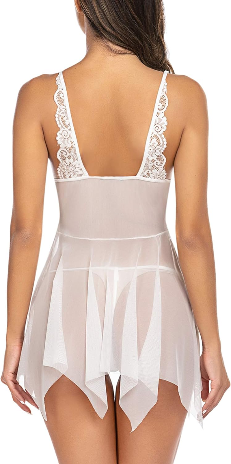 Avidlove Lingerie for Women Lace Babydoll Sleepwear Boudoir Outfits plus Size Langeray XS-5XL image number 5