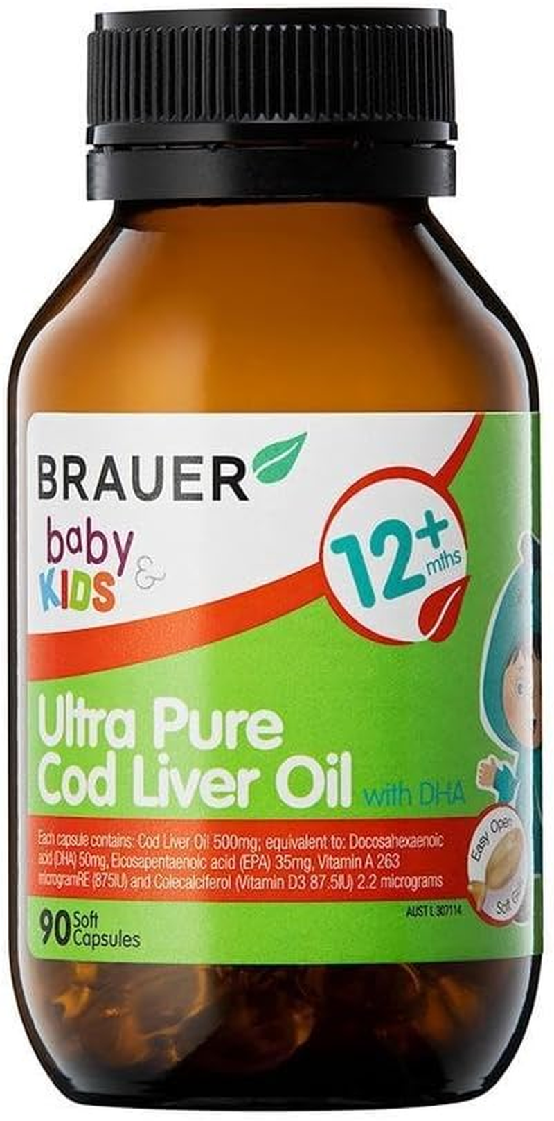 Brauer Baby & Kids Ultra Pure Cod Liver Oil with DHA