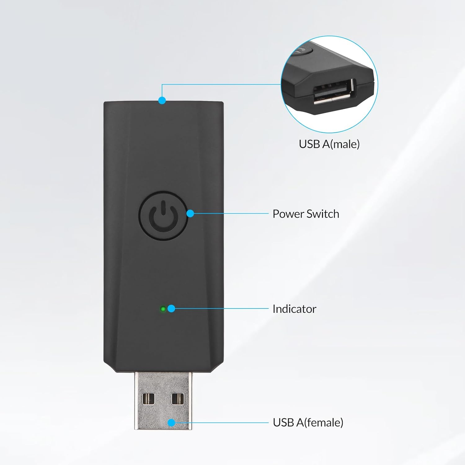 Wireless USB Power Switch,Smart Control for Type a USB Devices, Compatible with Alexa,Effortless Home Automation for Lamps, Fans, Chargers & More(5V, 2A) image number 2