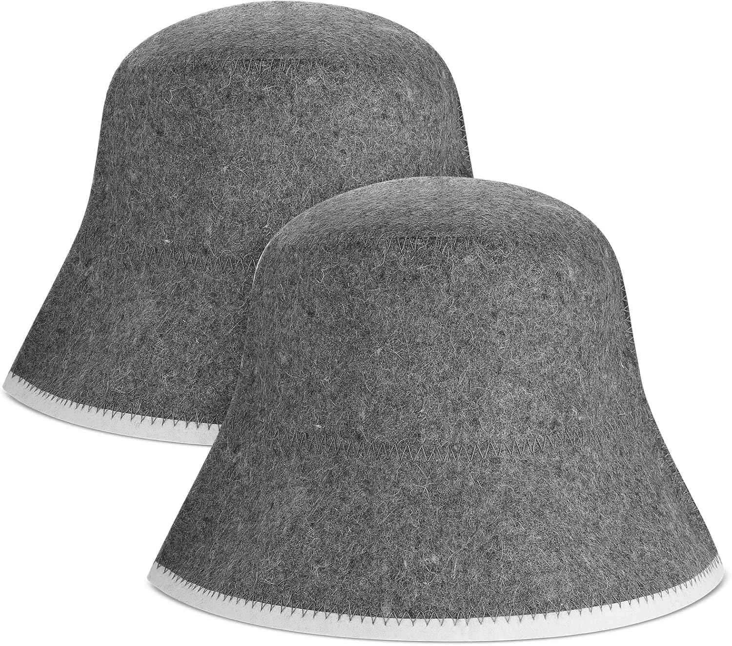 Jagely 2 Pcs Sauna Hat Viking Russian Banya Wool Sauna Cap for Women Men Finnish Ukraine Bath Accessories