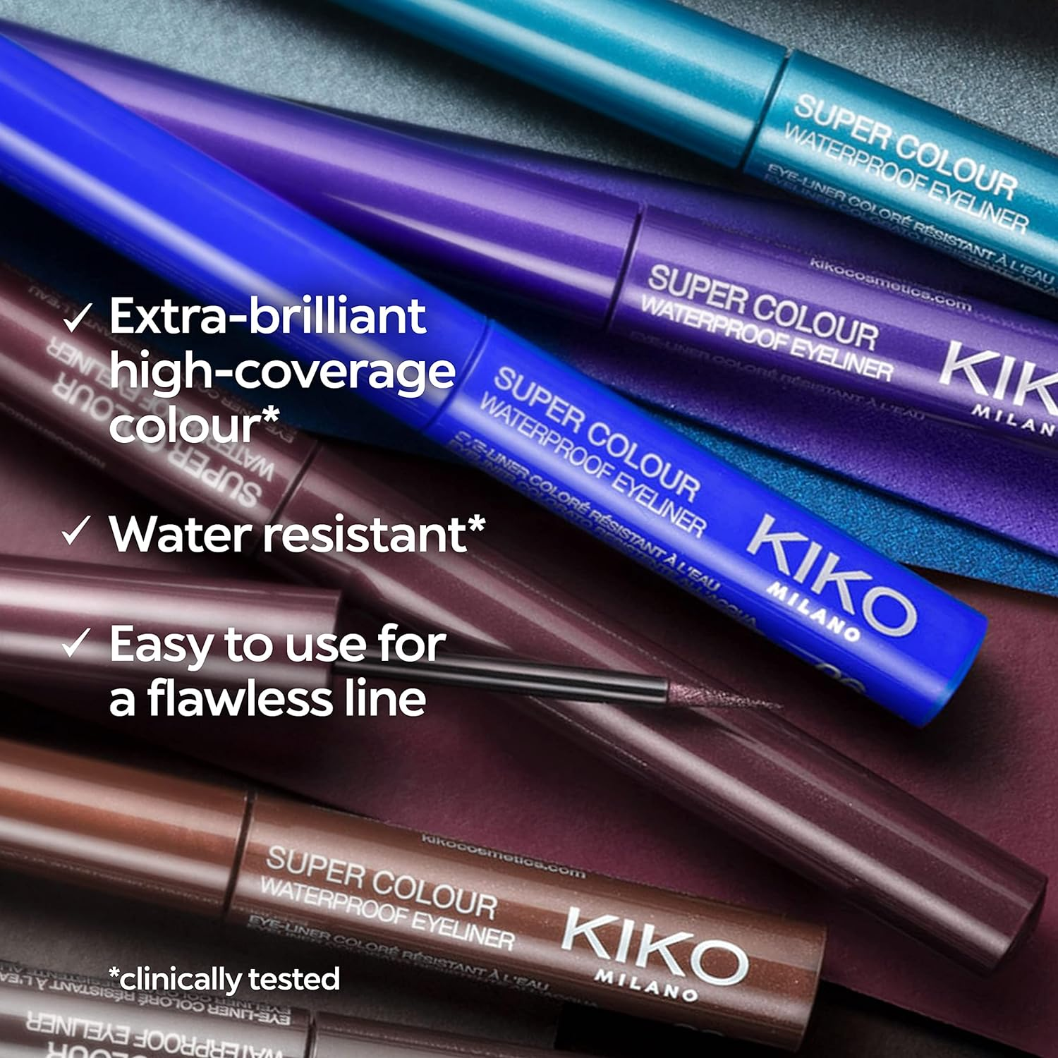 KIKO Milano Super Colour Waterproof Eyeliner 03 | Waterproof, Especially Opaque, Coloured Liquid Eyeliner image number 6