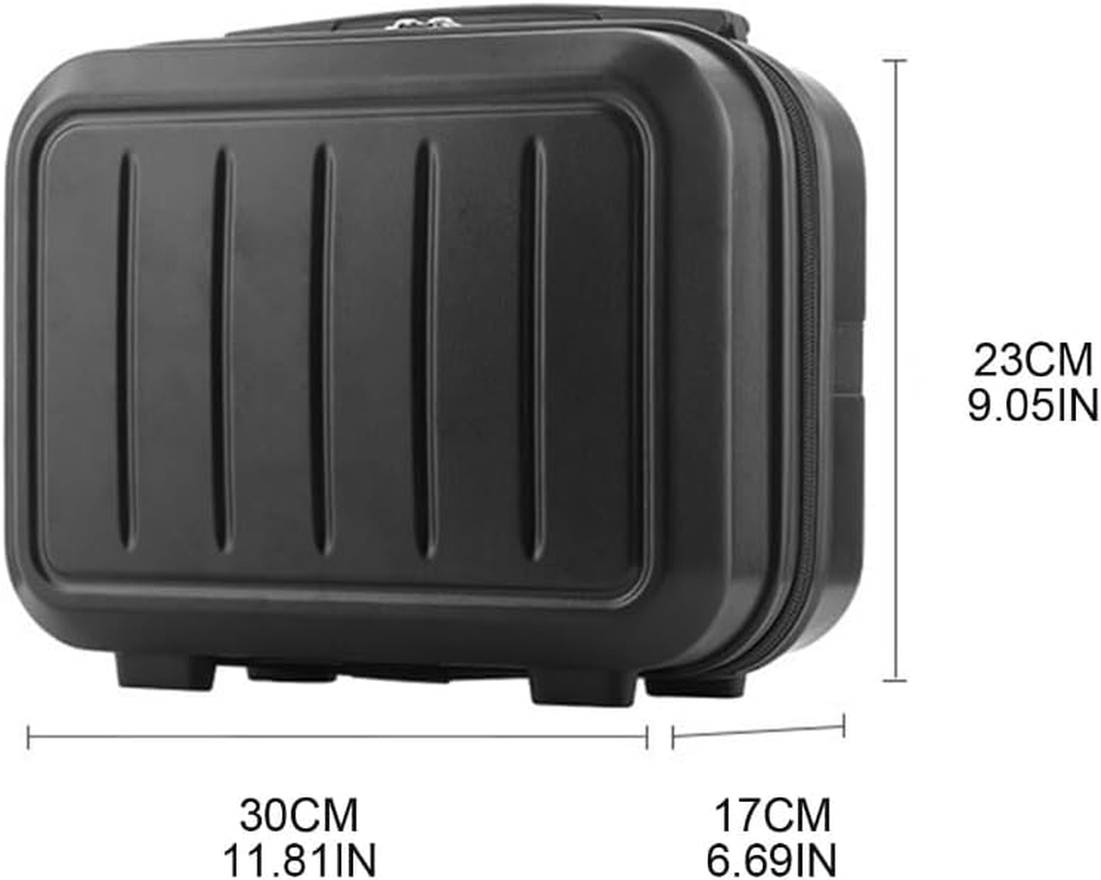 DDPOND 14 Inch Suitcase Travel Cosmetic Bag Luggage Makeup Bags Portable Toiletry Organizer with Handle for Women Girls - Black image number 1