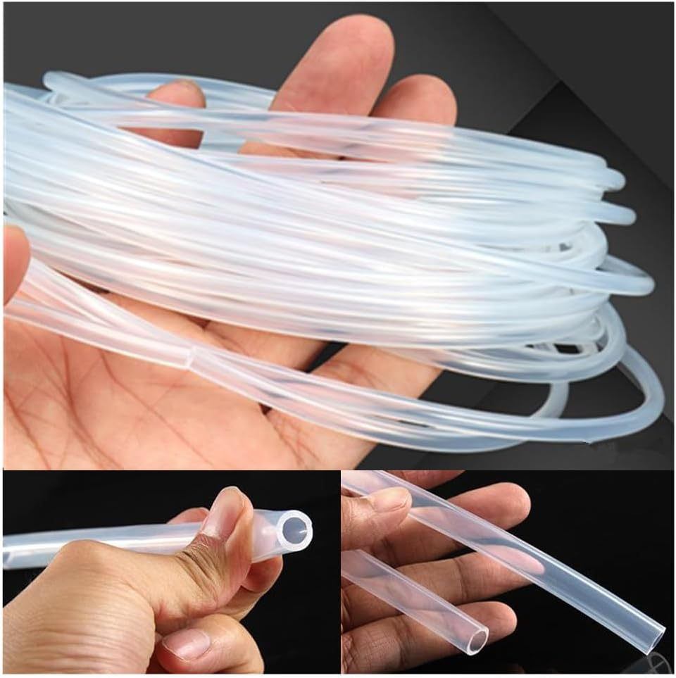 5M Aquarium Air Line PVC Clear Fish Tank, Wanfoou 3Mm*5Mm Pure Silicone Tubing, Clear and Flexible Aquarium Airline Tubing，For Fish Tank Air Pump, Aquariums，Terrariums and Hydroponics image number 3