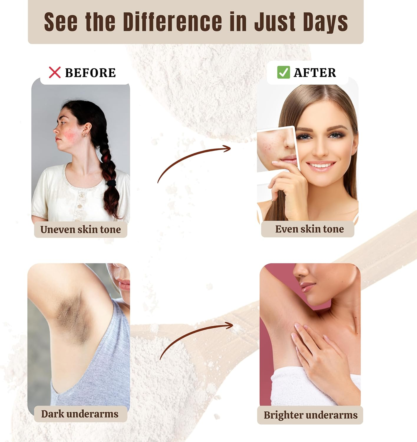 Exotic Veda Alum Powder 100G (3.53 Oz) Pure Potassium Aluminium Powder Alum Granules Natural Deodorant & Water Purifier Phitkari for Canker Sores Purified Granulated Form image number 3