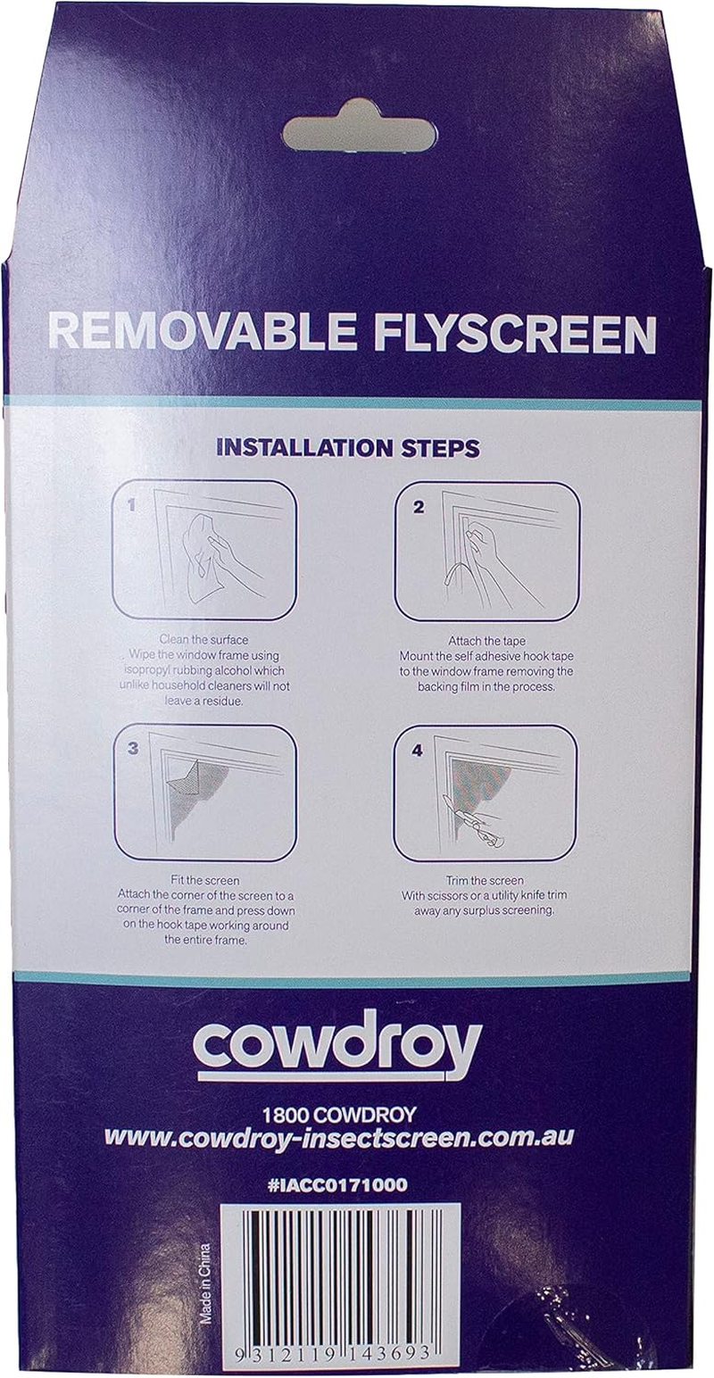 Cowdroy Removable Insect Flyscreen Window, 2 X 2M
