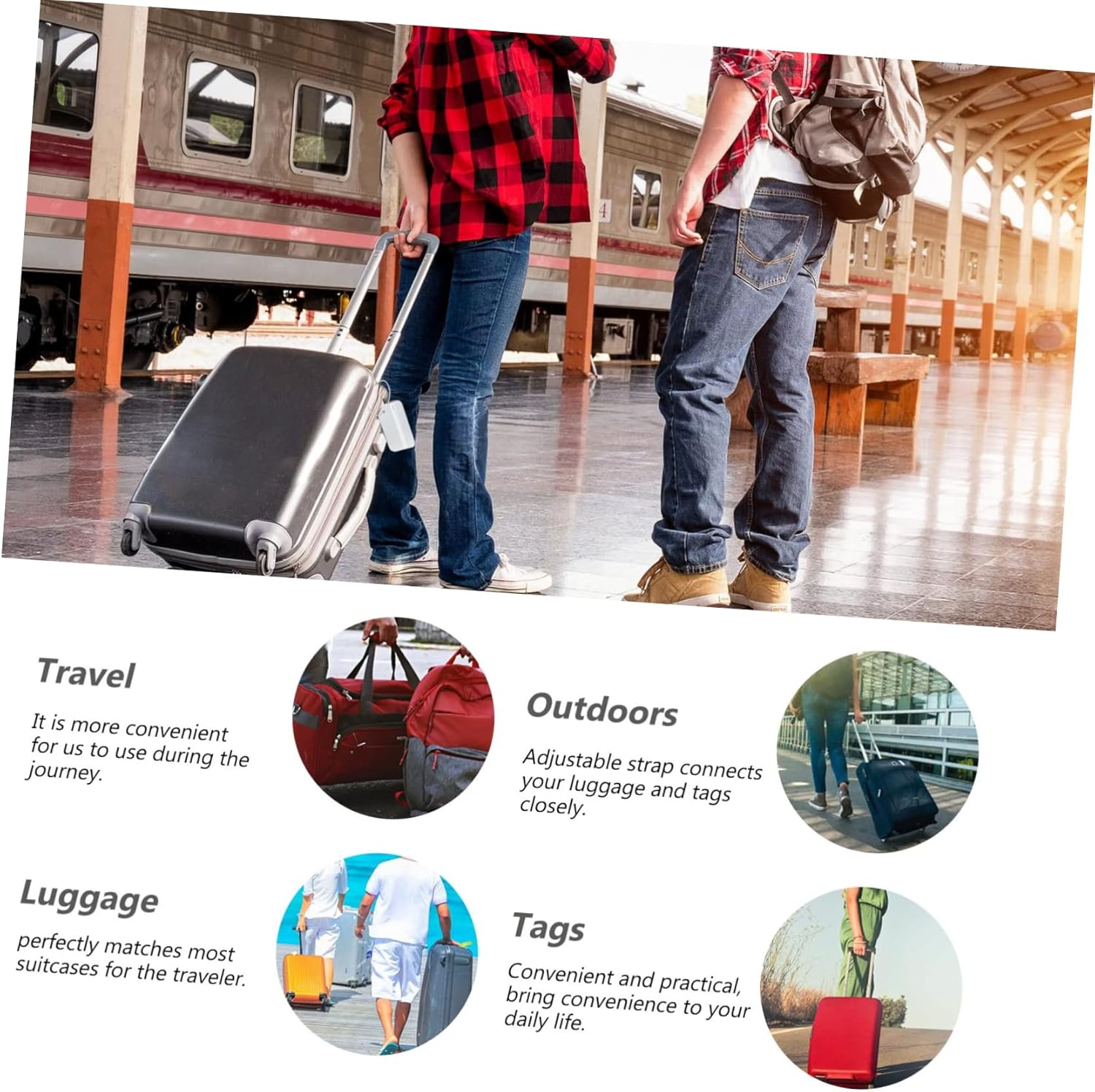 Didiseaon 6Pcs Luggage Tags Travel Id Hanging Tag Business Cards Holder for Checked Identifiers and Suitcase Boarding for Suitcase Travel and Label image number 5