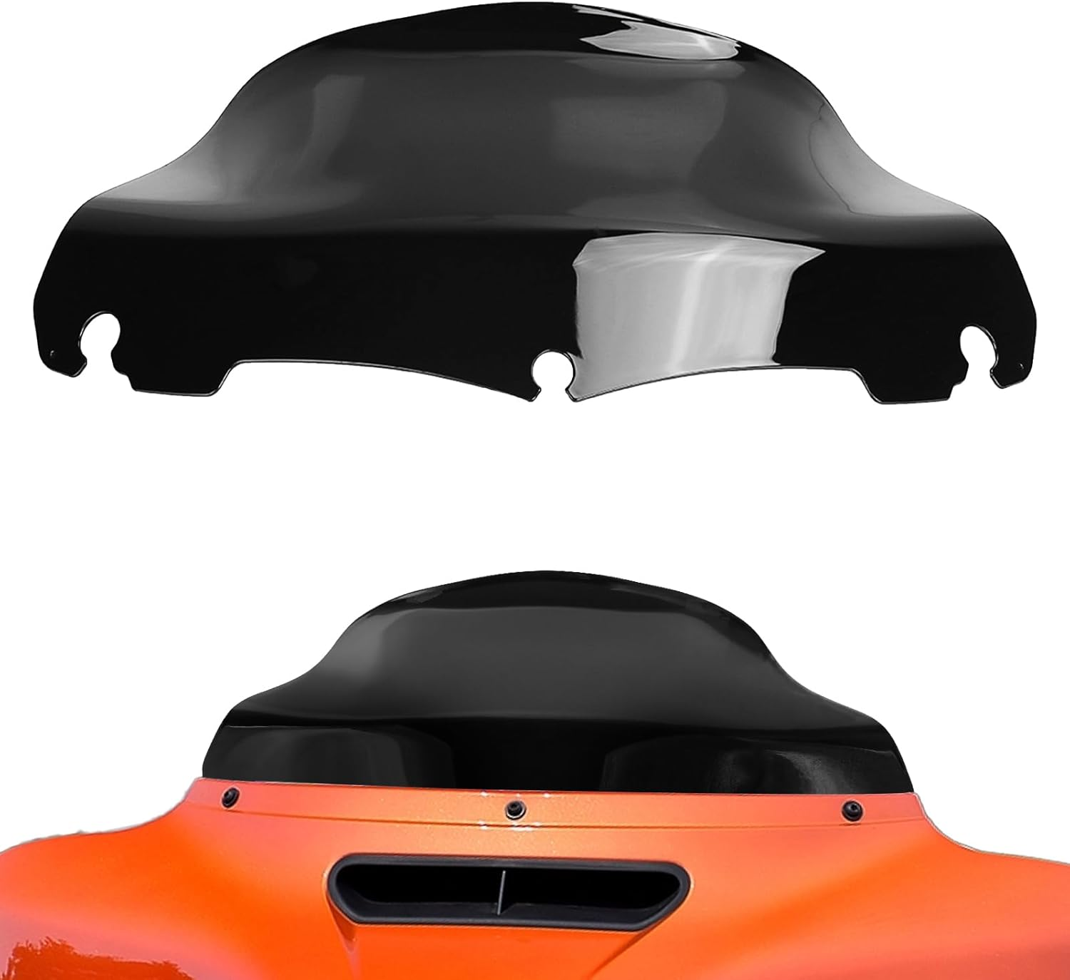 1 Set Motorcycle Chrome Tri-Line Gauge Trim 7284 + Stereo Trim Cover Fit for Harley 2014-2017 Touring Electra Glides/Street Glides/Tri Glide