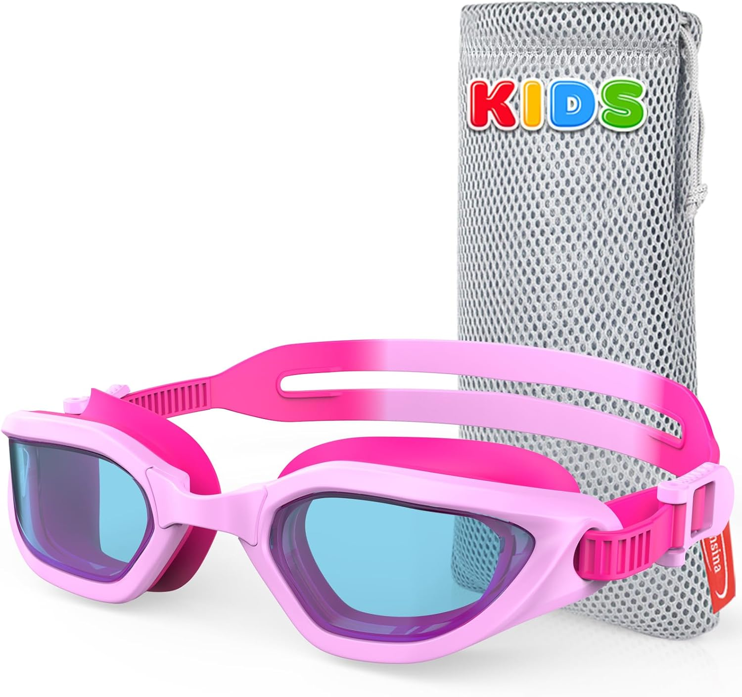 Emsina Kids Swim Goggles,Super Anti-Fog, No Leaking Pool Goggles,Swimming Goggles for Kids Age 5-14 Boys and Girls