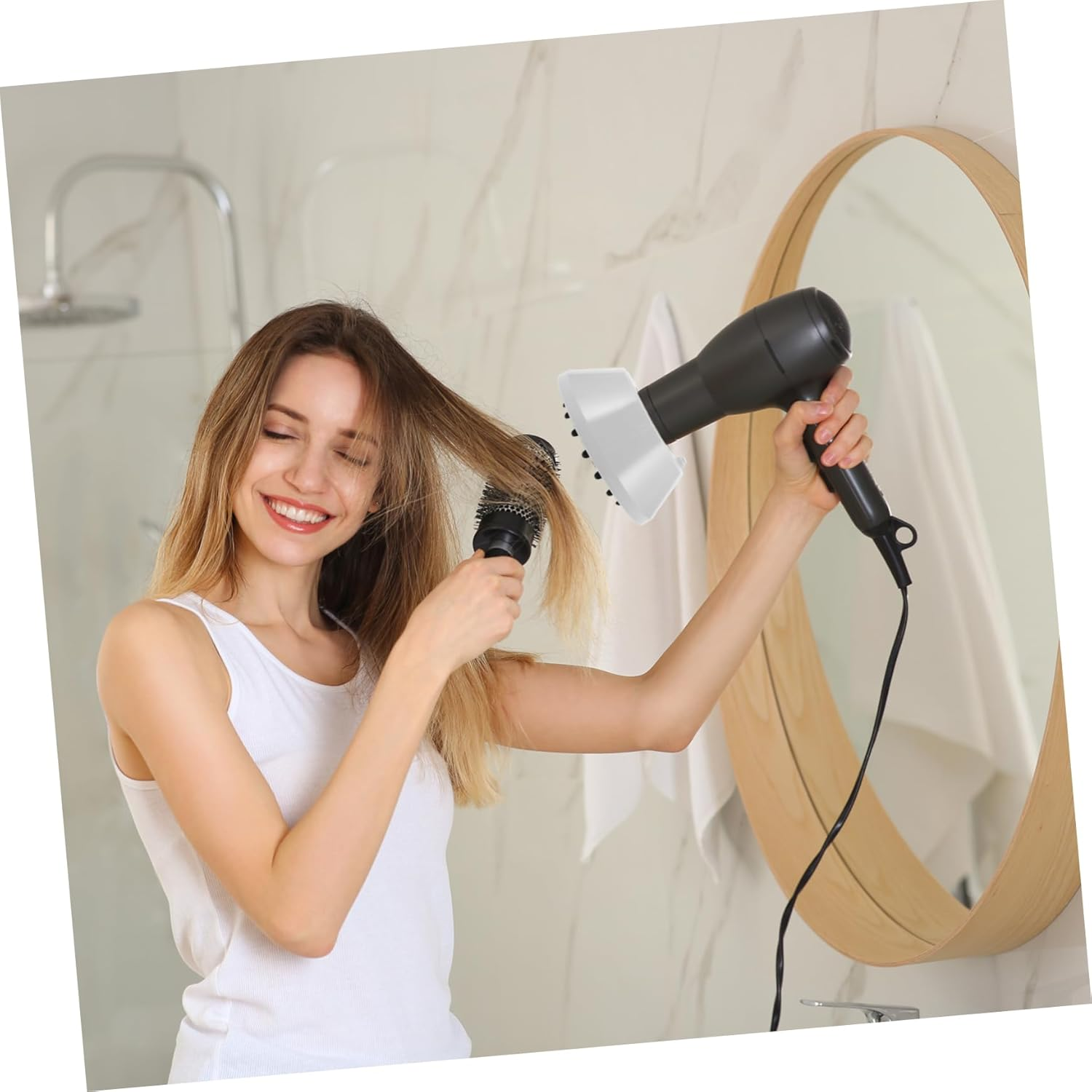 Ipetboom Portable Hair Dryer Diffuser Hair Blow Diffusers Nozzle Attachment for Blow Dryer image number 4