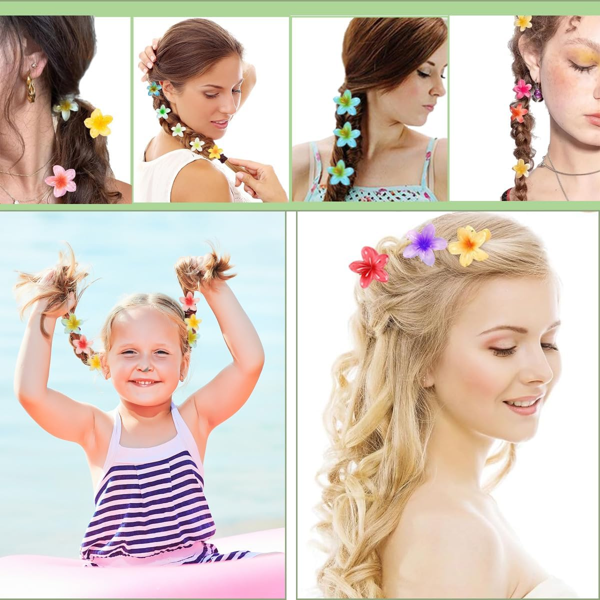 Onlvmyur Pack of 18 Flower Hair Clips Small 3 Cm Flower Hair Clips Cute Flower Clips Hair for Women Girls Medium and Thin Hair Styling Accessories image number 5