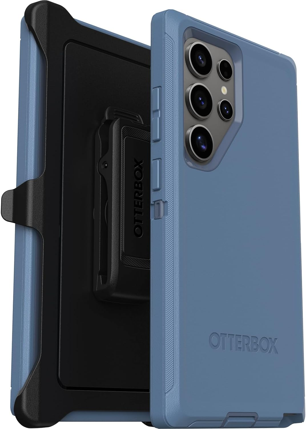 Otterbox Defender Series Case for Samsung Galaxy S24 - Baby Blue Jeans Rugged Protection, Multi-Layer Defense, Wireless Charging Compatible, with Holster/Kickstand