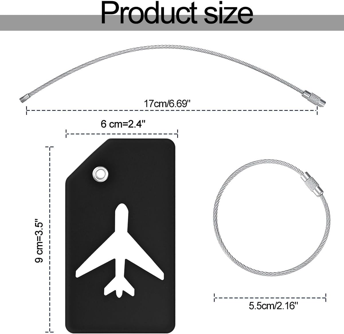 7 Pack Silicone Luggage Tag Baggage Handbag Travel Suitcase Tags Luggage Tags for Suitcases with Name ID Card Perfect to Quickly Spot Luggage Suitcase Travel Accessories by H HOME-MART (Multicolor) - Green image number 2