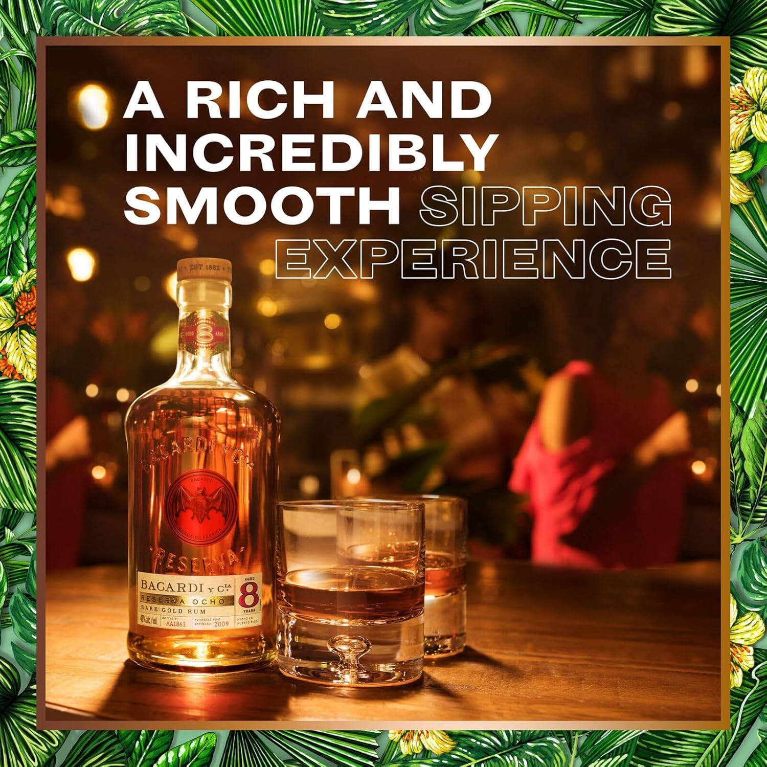 BACARD&Iacute; Reserva Ocho 8 Year Old, 40% ABV, 70Cl / 700Ml, Premium Caribbean Rum, Barrel Aged 8 Years in Oak Casks under the Caribbean Sun image number 3