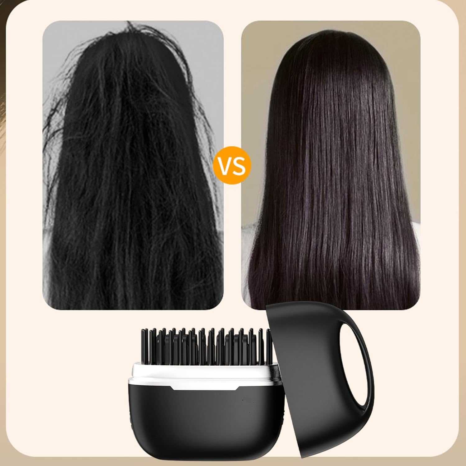 Yulokdwi Hair Straightener Brush | Professional Hair Straightener | Hair Styling Tool Less Frizz Portable Smoother for Women Girls Home Dorm Camping Travel image number 3