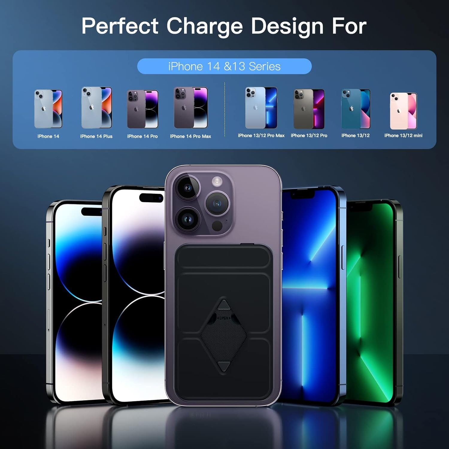 Magnetic Power Bank, Magsafe Power Bank 10000Mah Foldable Kickstand Magnetic Wireless Portable Charger for Battery Pack- and USB-C for Iphone 14/13/12 Series(10000Mah) image number 2