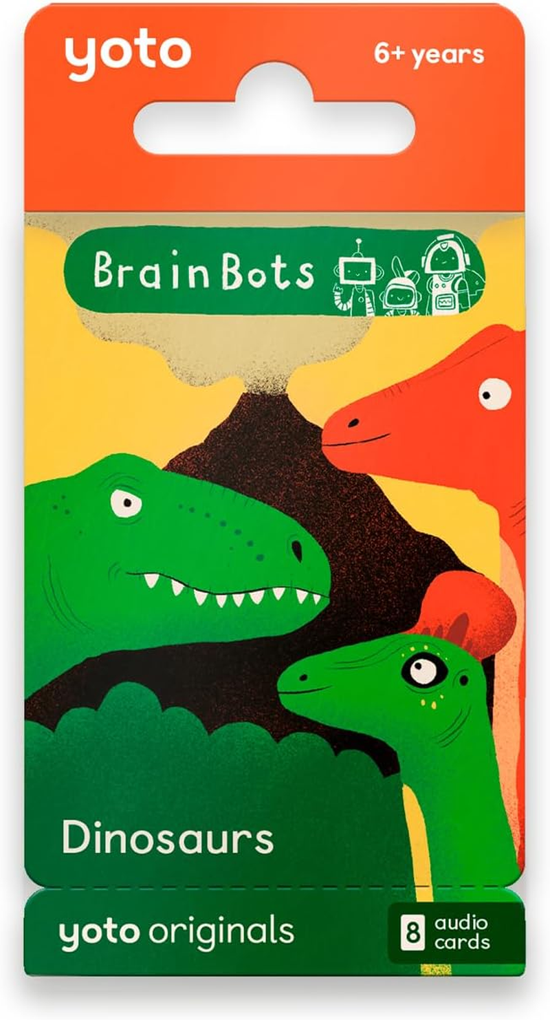 Yoto Brainbots: Dinosaurs &ndash; 8 Kids Audiobook Cards for Use with Player & Mini All-In-1 Audio Player, Educational Screen-Free Listening with Fun Stories for Learning & Interactive Quizzes, Ages 6+ image number 1