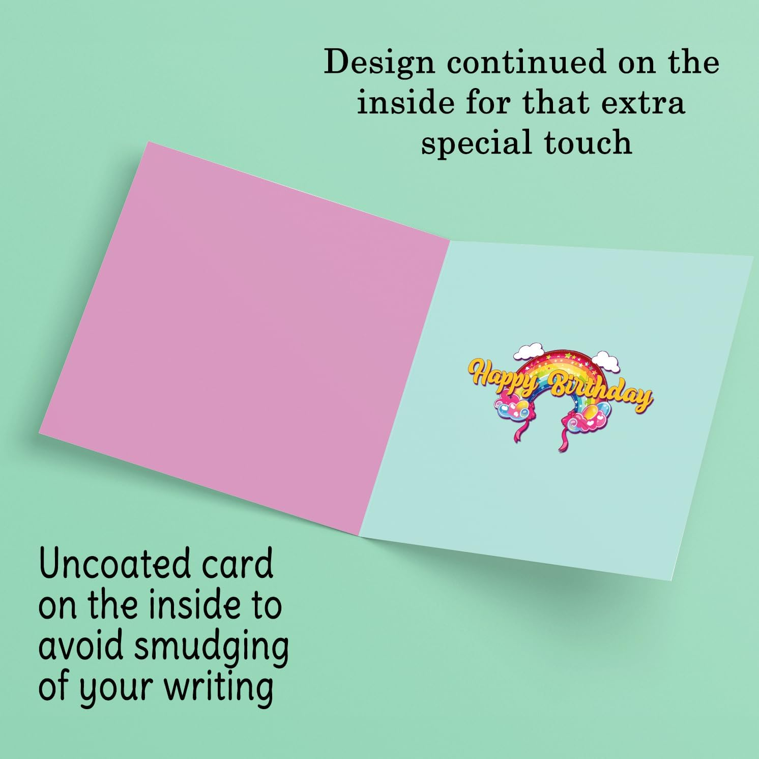 5Th Birthday Card Girl - Cupcake Rainbow - Happy Birthday Card for 5 Year Old Girl, Age 5 Girls Birthday Cards Fifth Birthday Card, 145Mm X 145Mm Bday Greeting Card image number 3