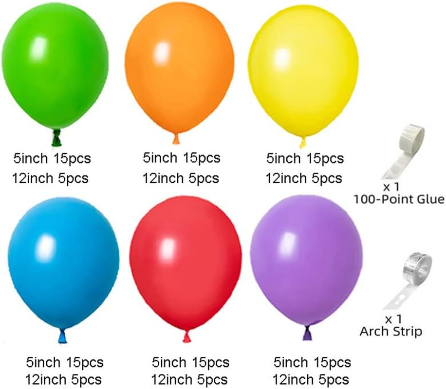 DIY Balloon Garland Colourful Rainbow Balloons Papper Tassels Party Decoration