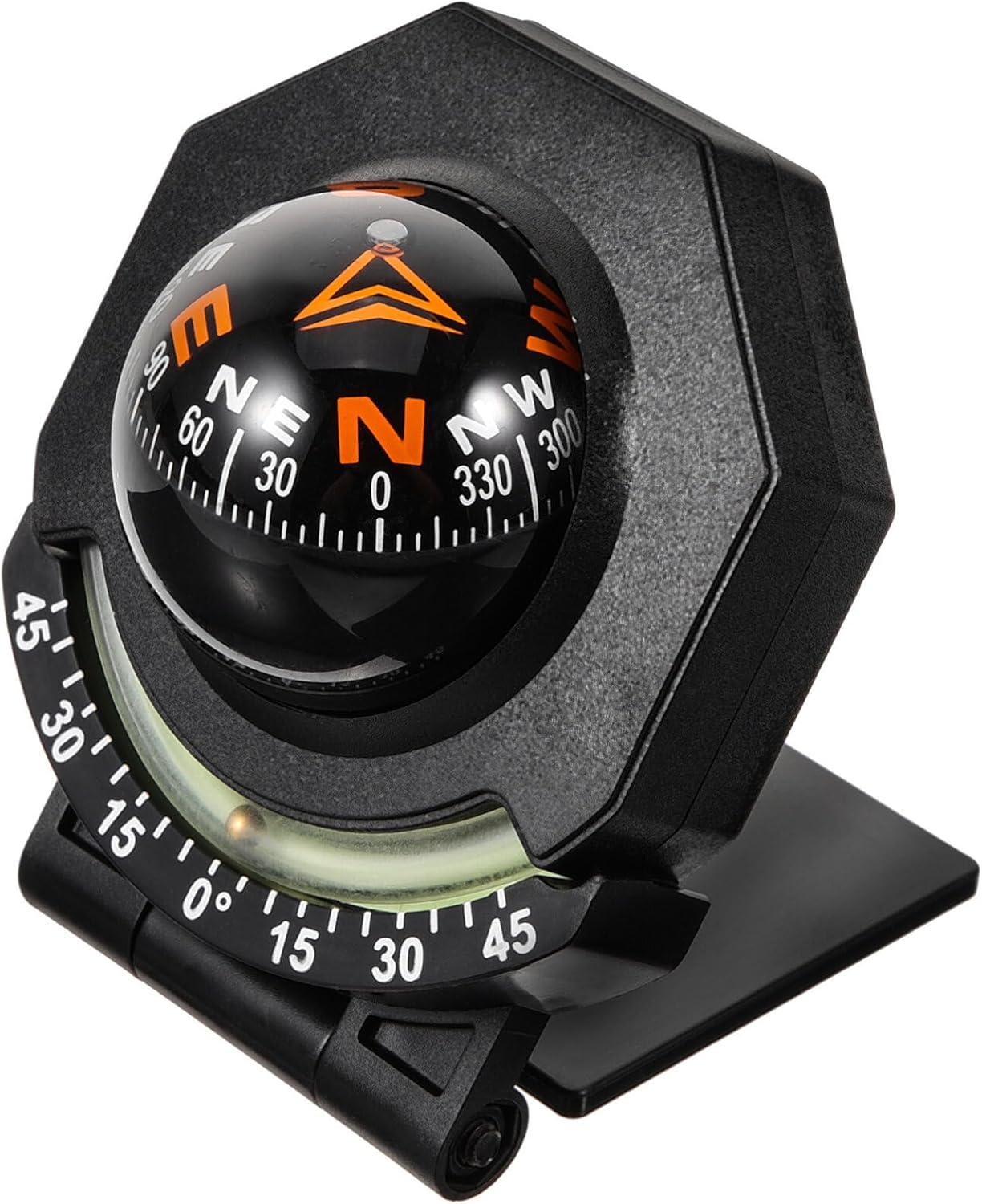 Car Compass Ball Adjustable Compass for Accurate Navigation Stylish Dashboard Ornament Easy Installation for Cars and Boats and Material image number 1