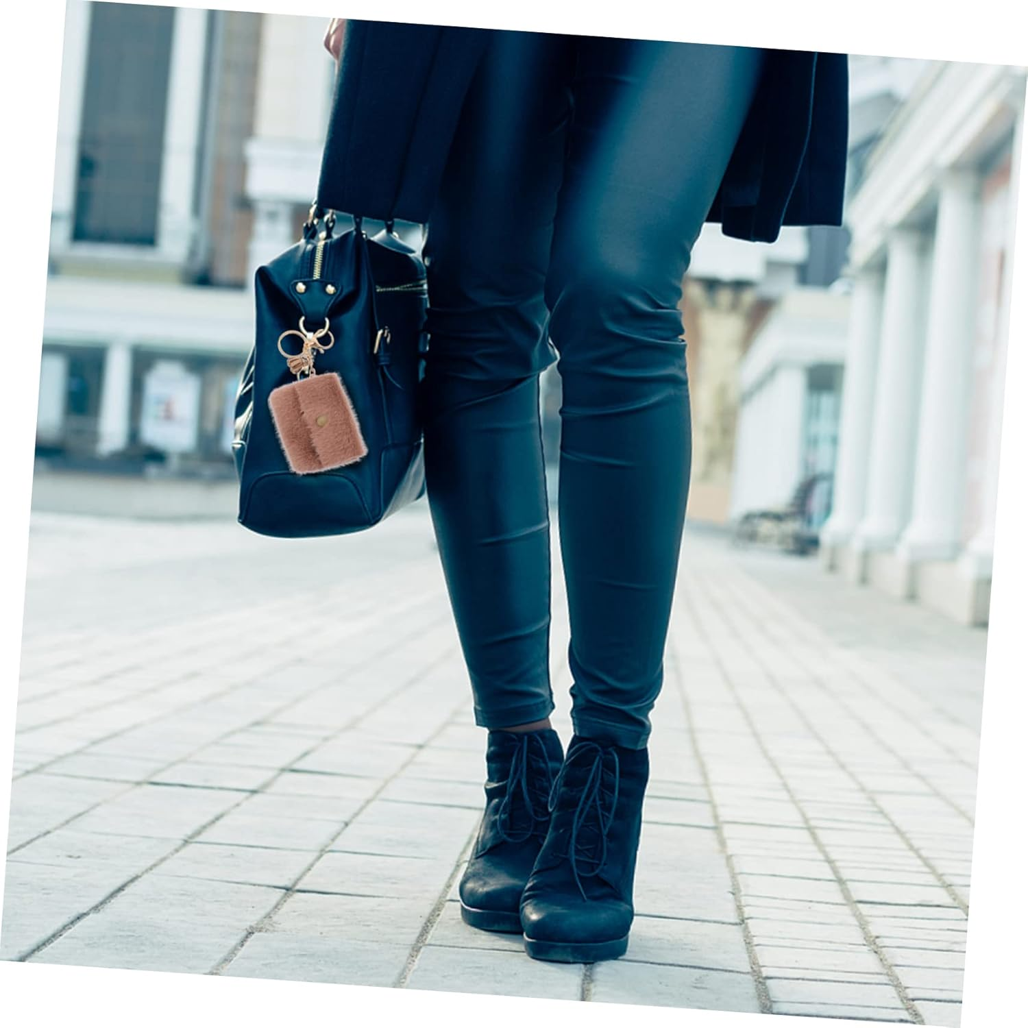 VALICLUD 2Pcs Mini Coin Purse Keychain Adorable Candy Bag Design Key Ring Money Pouch for Keys Handbag Accessories - Pink image number 5