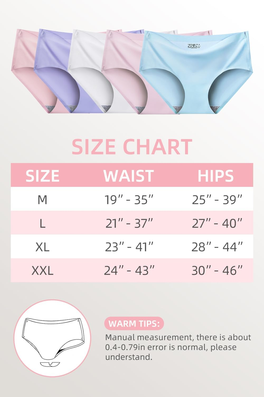 SAMYIKOU 5 Pack Women&rsquo;S Seamless Underwear Stretch Invisibles Hipster Briefs Comfortable Ice Silk Soft Breathable Panties image number 4