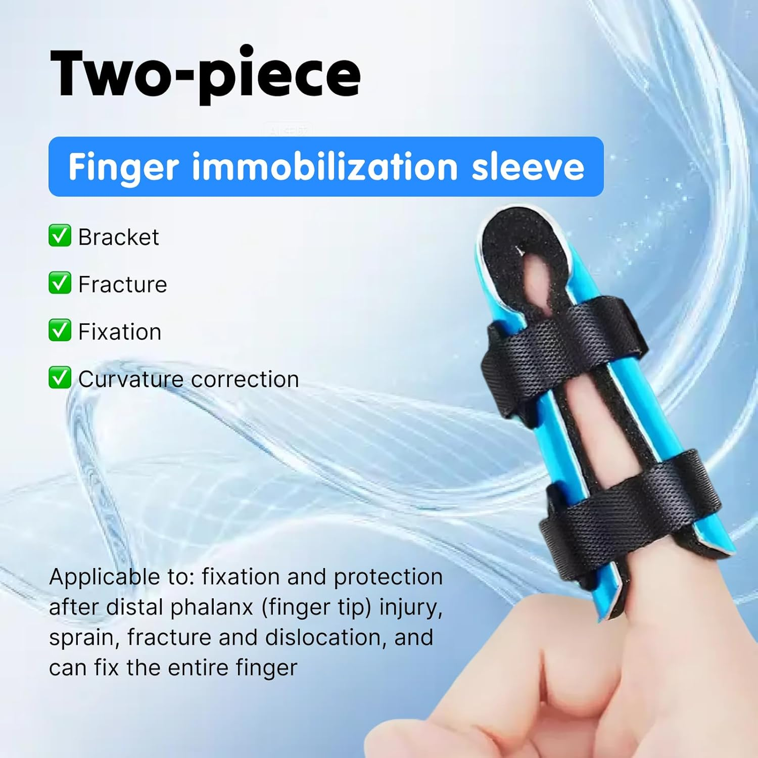 3 Size Waterproof Metal Finger Splints Set for Trigger, Index, Pinky Finger, and Ring Splints, Durable Aluminum Finger Splint for Finger Correction and Stabilization