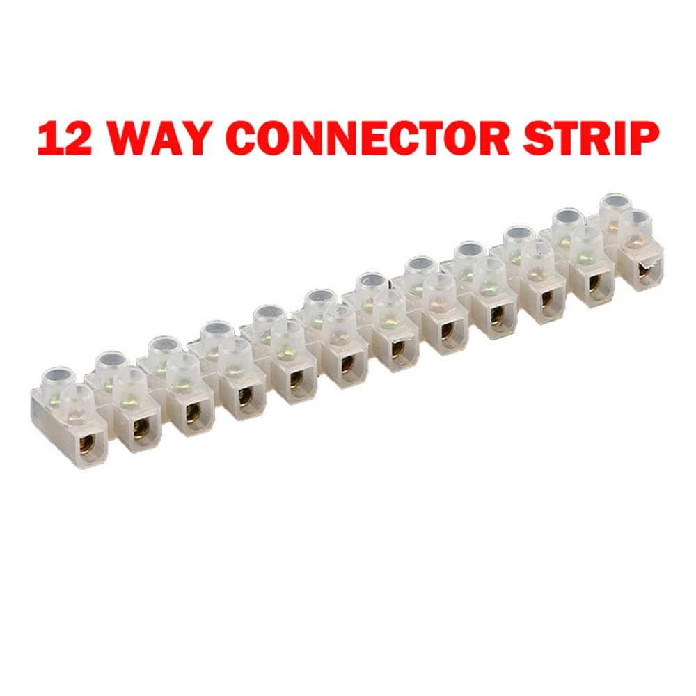 3Pcs Terminal Block, 30 Amp 12 Way Terminal Block Electrical Connector Strips