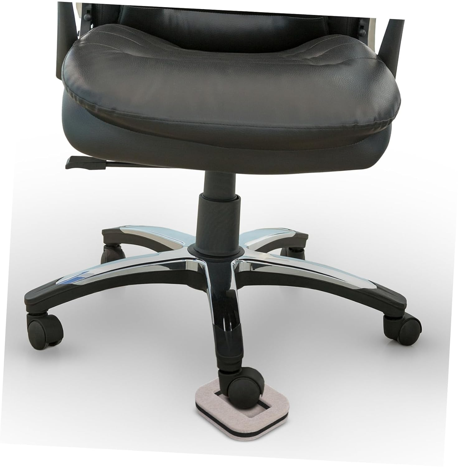 Non-Slip Furniture Pads 5 Pack Felt Chair Wheel Stopper Caster Wheel Stoppers for Computer Office Home Chairs Anti-Skid Pad for Floors image number 2