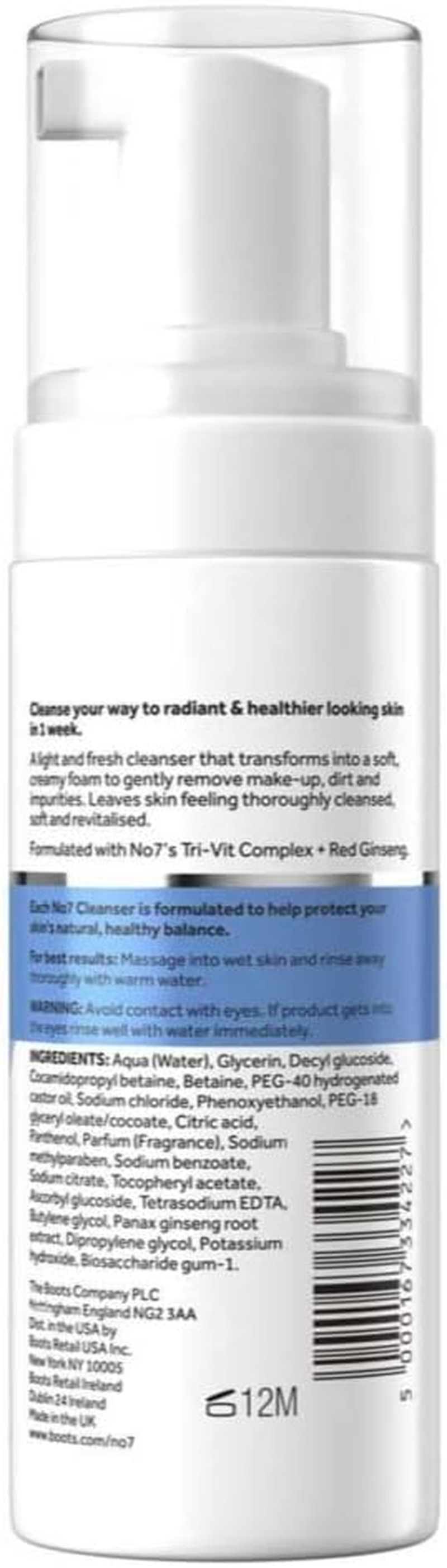 No7 Radiant Results Revitalising Foaming Cleanser 150Ml image number 1