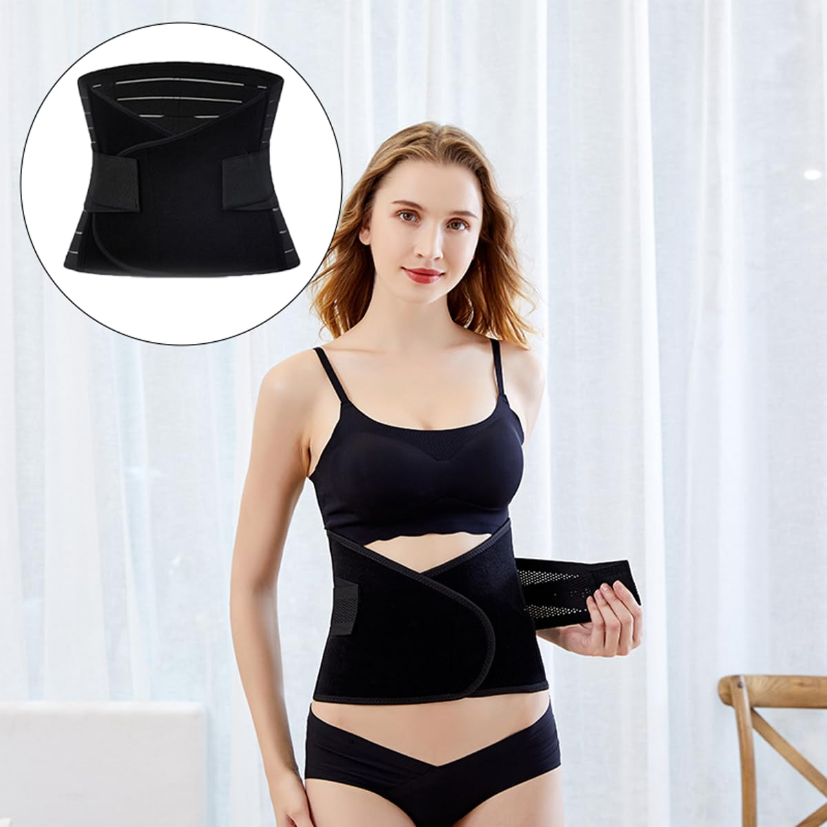 Postpartum Belly Band, C Section Binder for Support and Recovery, Tummy Girdle Corset image number 5