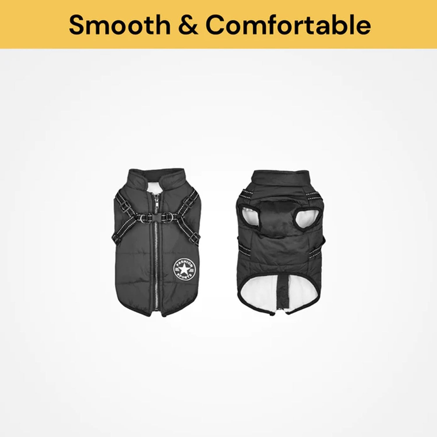 EZONEDEAL Dog Jacket with Harness, Waterproof Winter Dog Coat for Small Medium Large Dogs, Warm Dog Coat for Chihuahua Teddy Labrador French Bulldog (RED, L) image number 2