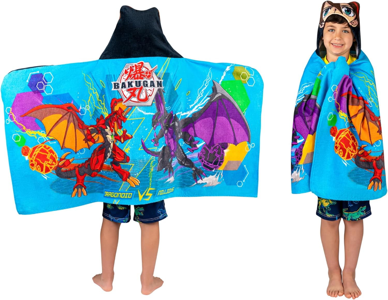 Franco Care Bears Bath/Pool/Beach Soft Cotton Terry Hooded Towel Wrap, 24 in X 50 In, by Kids (HH1893)